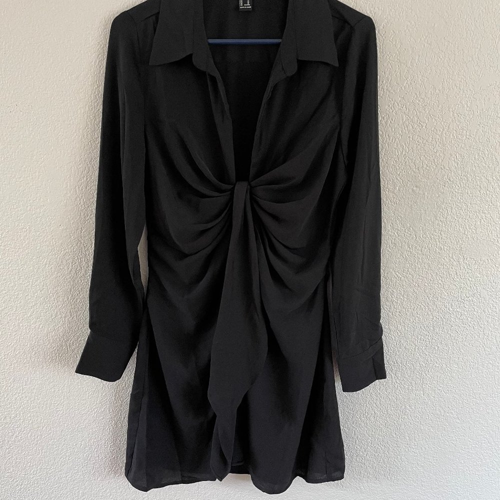 Forever 21 Black long sleeve midi dress